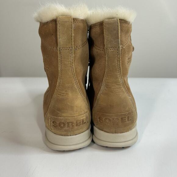 SOREL Explorer Joan Women’s 8.5 Quarry Waterproof Leather/Suede Lace Up Boot - Picture 7 of 9